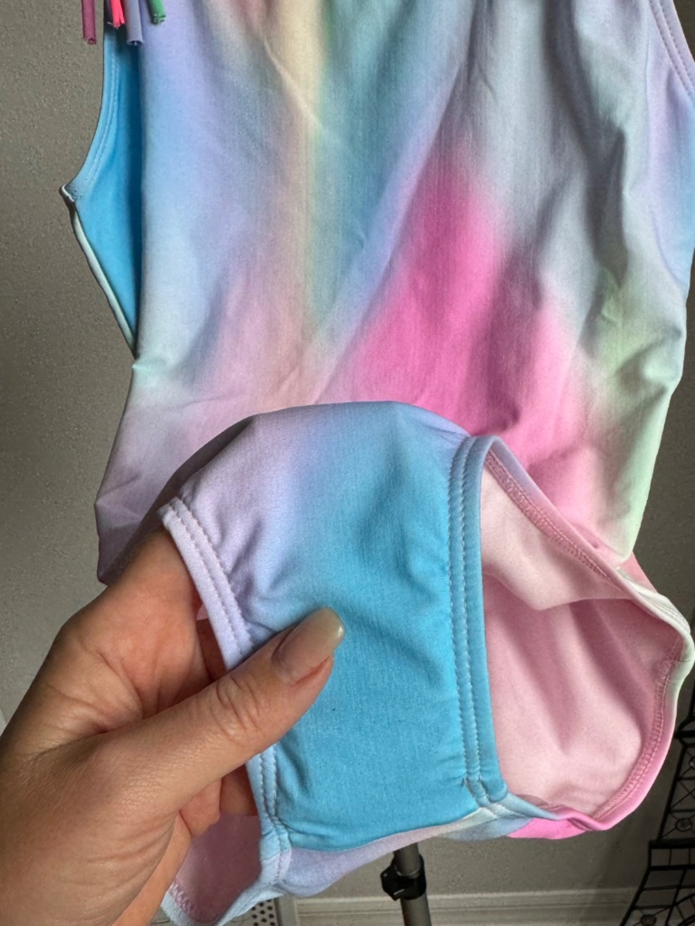 NWT Beach Lingo Girls Swimsuit One Piece Galaxy Rainbow Size 14 - Picture 6 of 12